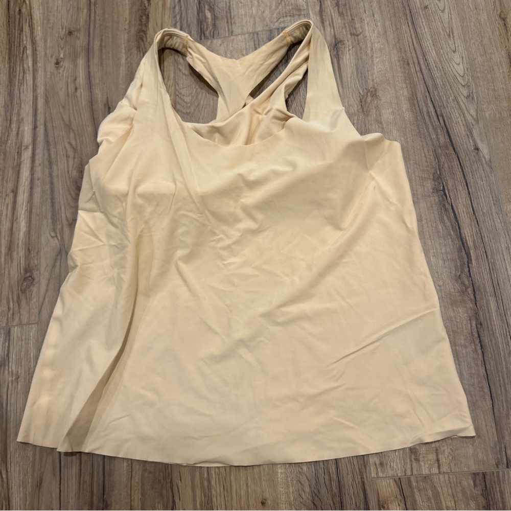 Athleta Ultimate 2-in-1 Support Tank Top With Built In Sports Bra Sz S Peach
